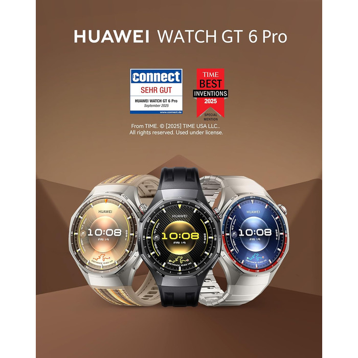Розумний годинник HUAWEI Watch GT 6 Pro, GPS, ЕКГ, 1,47-дюймовий AMOLED-дисплей, до 21 дня роботи від акумулятора, комплексні функції для їзди на велосипеді, понад 100 спортивних режимів, сумісний з Android та iOS, моніторинг здоров&39я, чорний, автономни