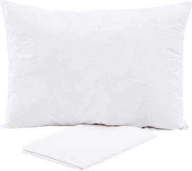 Дитяча подушка 40x60 см з бавовняною наволочкою - М'яка бавовняна подушка, на якій сплять діти - Гіпоалергенна дитяча подушка - Ди