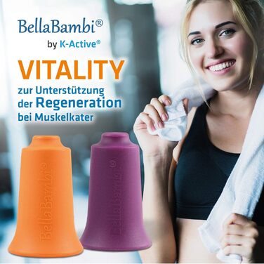 Баночна чашка BellaBambi від K-Active VITALITY mini для масажу негативним тиском помаранчевий Ø 2 см