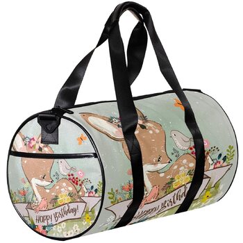 Спортивна сумка, маленька дорожня сумка, сумка для шопінгу та йоги, з дизайном Пташка-Олень, сумка для фітнесу на відкритому повітрі, ручна поклажа
