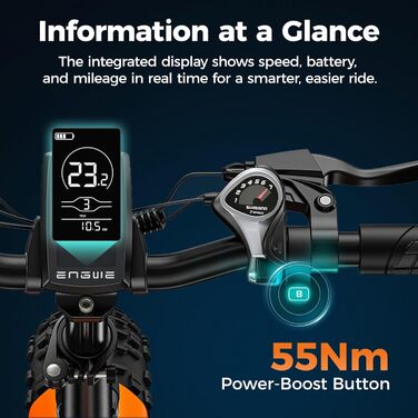 Складаний електровелосипед ENGWE, знімний акумулятор 48 В 13 Аг, запас ходу до 120 км, товсті шини 20 4,0 дюйма, 7-швидкісний електровелосипед для будь-якої місцевості, коричневий