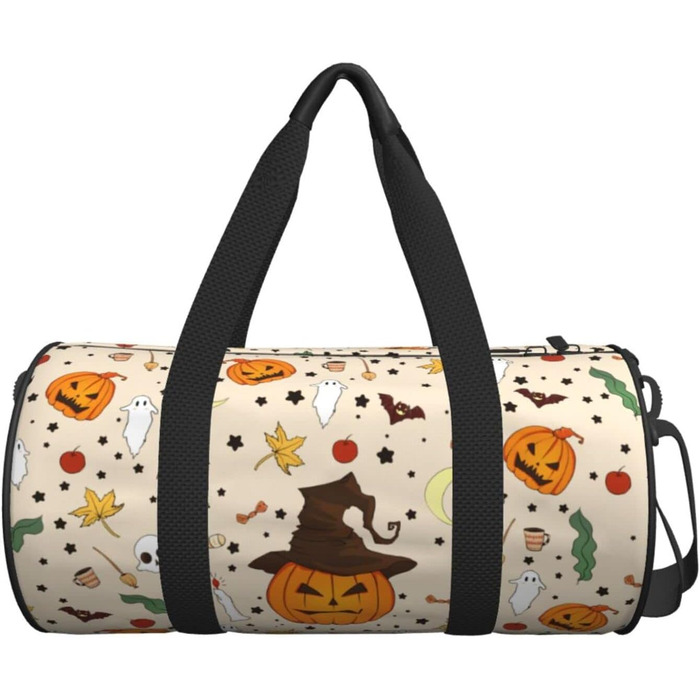 Дорожня сумка-циліндр з дизайном гарбуза-привида, спортивна сумка для чоловіків та жінок, сумка-мішок, спортивна сумка