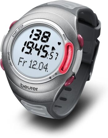 Пульсометр Beurer PM 70, вимірювання серцевого ритму, управління часом, водонепроникний, кріплення для велосипеда та інтерфейс для ПК, тест фізичної підготовки