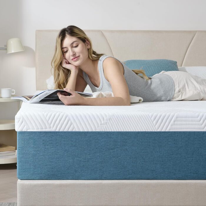 Матрац розміру &quotking-size&quot, з піни з ефектом пам&39яті, дихаючий, середньої жорсткості, ідеально підходить для підтримки тіла, міцний, для ліжок розміру &quotking-size&quot (150 x 200 x 18 см)