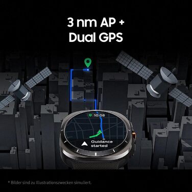 Розумний годинник Samsung Galaxy Watch Ultra, фітнес-годинник, фітнес-трекер та трекер активності, 47 мм, LTE, титаново-білий, з 36-місячною гарантією виробника S/M/L - для обхвату 130-205 мм, білий