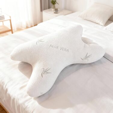 Подушка проти зморшок BCS Home&Sleep для жінок та чоловіків - Подушка у формі метелика проти зморшок - Косметична подушка Омолоджувальна подушка проти зморшок сну - Косметична подушка з чохлом з алое вера