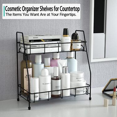 Рівневий стоячий органайзер для спецій, металева підставка для спецій, кухонна стійка, тримач для спецій, для кухонної шафи, ванної кімнати, чорний, 2-