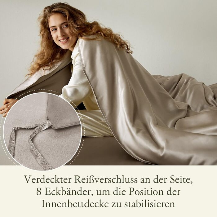 Комплект постільної білизни LilySilk 3 шт. підковдра 200 х 200 см і 2 наволочки 80 х 80 см, 19 momme, шовковий комплект постільної