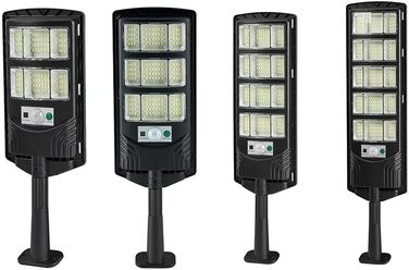 Розумний сонячний світлодіодний вуличний світильник з датчиком руху, дистанційним керуванням та автоматичним увімкненням світла, всепогодна конструкція IP65 для тривалого використання (263 мм)