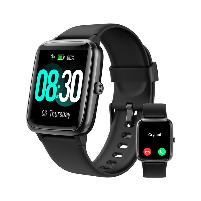 Розумний годинник GRV для чоловіків та жінок з функцією телефону, фітнес-годинник з монітором серцевого ритму, монітором SpO2, монітором сну, крокоміром, водонепроникний за стандартом IP68, багатоспортивні режими, фітнес-трекер для телефонів iOS та Androi