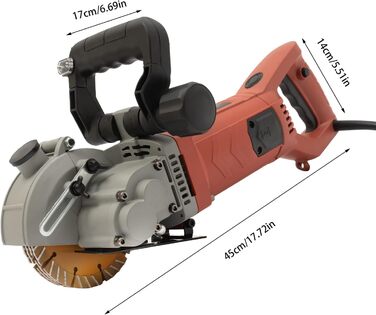 Електричний настінний пазовий різець Бетоноріз Відрізний різець Номінальна потужність 2700 Вт 4514 см