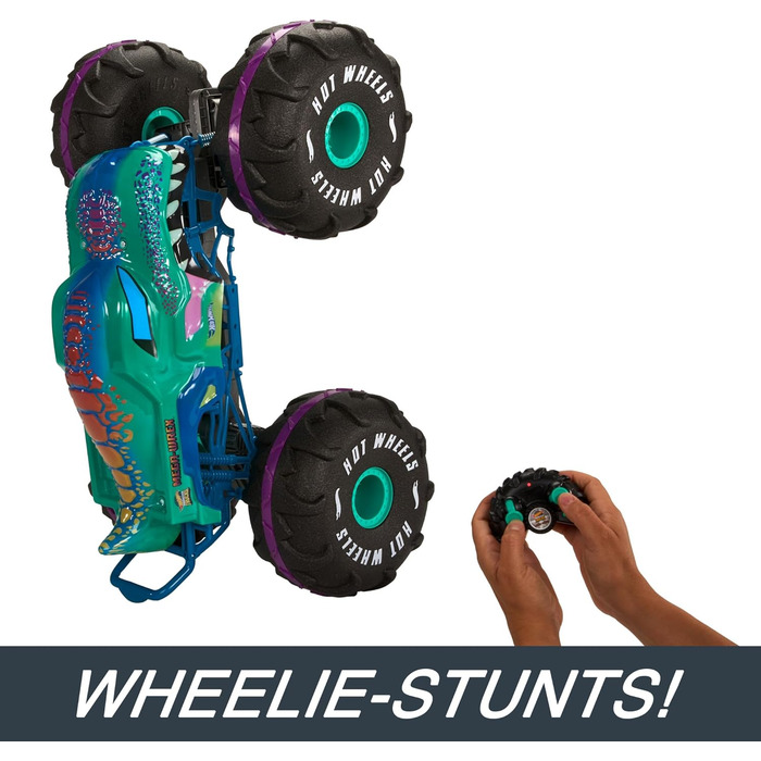 Машинка на дистанційному управлінні Hot Wheels Monster Trucks, Mega-Wrex в масштабі 16, надвелика іграшкова вантажівка на дистанці