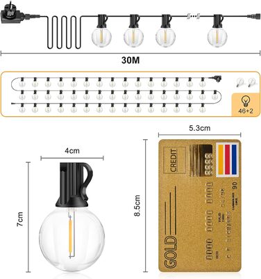 Світлодіодні казкові ліхтарі на відкритому повітрі потужність 46 2 лампочки зовнішні казкові ліхтарі на відкритому повітрі атмосфе