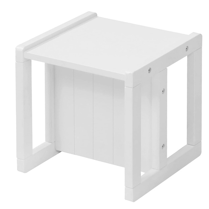 Табурет для дітей в стилі заміського будинку - Двосторонній табурет і стілець з 3-ма рівнями висоти сидіння - Багатофункціональний