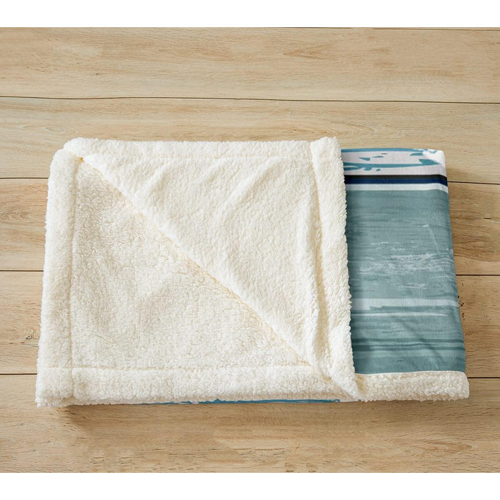 Плед Tbrand Anchor 130x150 см, морська тематична ковдра, вінтажна, зношена, вивітрена, сільська, м&39яка ковдра, розкішна фланелева флісова ковдра, бірюзовий колір, синій