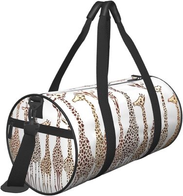 Мила спортивна сумка-дорожня сумка з жирафами для чоловіків та жінок, велика спортивна сумка-мішок