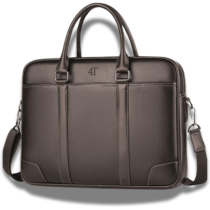 Преміальна сумка для ноутбука з екошкіри, унісекс через плече, портфель в елегантному дизайні, для ноутбуків 14/15,6/16 дюймів, ро