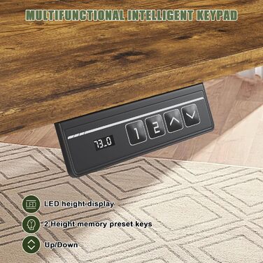 Електричний регульований по висоті стіл, з підставкою для монітора, комп'ютерний стіл, з 2 функціями зберігання по висоті, для спа