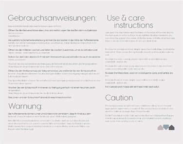 Ліжко Milliard Rice з матрацом і захистом від випадіння, ліжечко для немовлят і дітей - компактне, складне і практичне для подорож