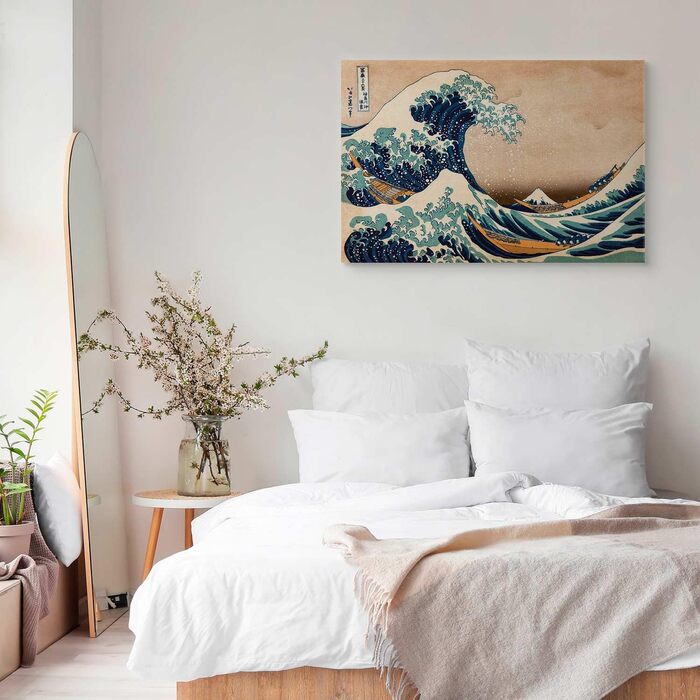 Фрески XXL велика хвиля біля Канагави 120x80 см ука настінне оздоблення полотно картини велика картина настінне оздоблення вітальн