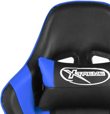 Геймерське крісло, обертове крісло, синє, ПВХ