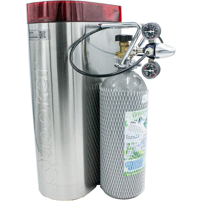 Редуктор тиску CO2 підходить для Quooker Cube на стандартних пляшках C0 2 кг, 6 кг, 10 кг включно з редуктором тиску, подовжувальним шлангом і матеріалом з'єднання, штепсельною системою