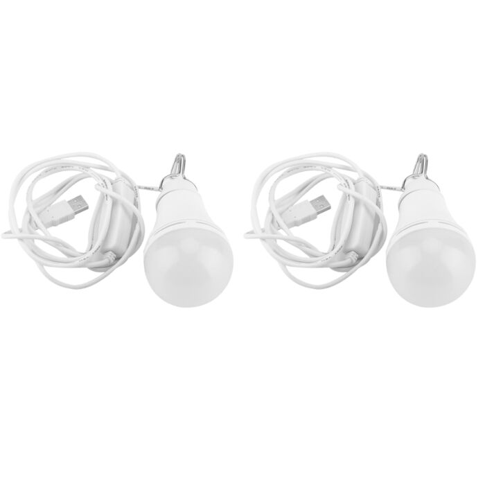 Лампочка, 2 шт. 5V світлодіодна лампочка, кемпінговий ліхтар, підвісна лампочка, аварійне освітлення, зовнішнє освітлення з простим вимикачем для походів