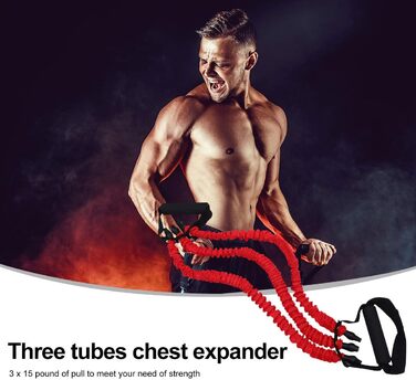 Тренажер для силових тренувань з пружинною коробкою, ручками, ремінцями для тренажерного залу, мережевий тренажер для грудей, пристрій для тренувань з еспандером для грудей, тренажер для вправ, фітнес-пулер, жовтий, червоний