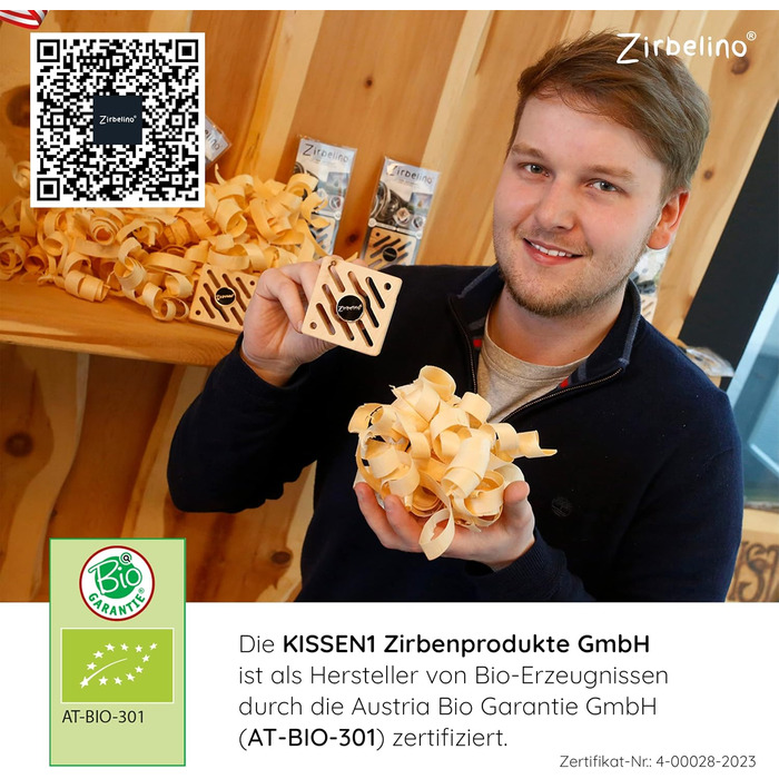 Подушка з сосни для сауни 28x16 см - виготовлена з бавовни - з дуже смолистою сосновою стружкою - для ванної кімнати, гардеробу та сауни