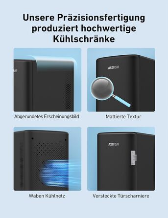 Міні-холодильник AstroAI 2 в 1, 6-літровий холодильник / 8 банок з функцією охолодження та підігріву, розетка 12В / 220В для автом