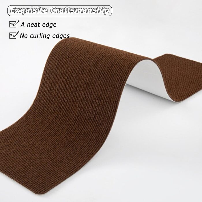 Килимок для сходів, нековзні килимки для сходів, самоклеючий, доріжка для сходів, захисний килимок для килима, ідеально підходить для дітей, домашніх тварин, людей похилого віку (80 x 20 см, 15 шт. , темно-сірий) 80*20 см, 15 шт. темно-сірий