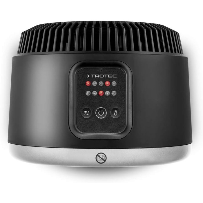 В-1 вентилятор-обігрівач та вентилятор TFH 2000 E - потужність нагріву 1200 Вт / 2000 Вт електричний нагрівач, з термостатом, енергозберігаючий, 2-