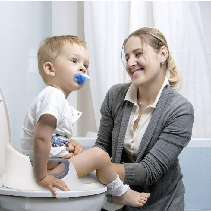 Дитяче сидіння для унітазу, для хлопчиків і дівчаток, приблизно від 12 місяців до 7 років, з бічними ручками, з захистом від бризо