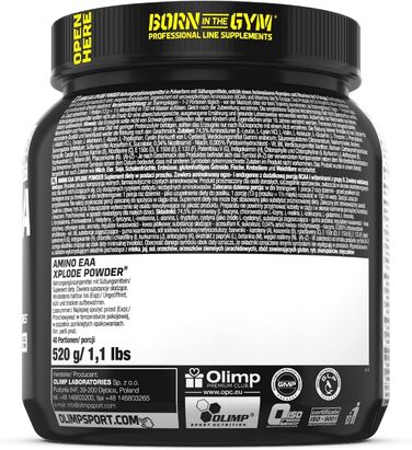 Передтренувальний бустер AMINO EAA XPLODE POWDER, апельсин, 520 г