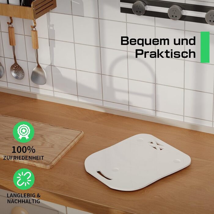 Розсувна дошка підходить для Thermomix TM6 TM5, JLNJLE Високоякісна акрилова планерна дошка без зусиль рухома дошка для аксесуарів TM6 TM5 (біла)