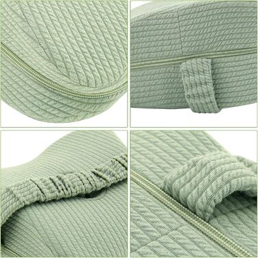 Подушка для коліна, ортопедична подушка для ніг з піни з ефектом пам&39яті при болю в стегнах, ішіасі, болю в ногах, болю в колінах, подушка для ніг вагітних для сну на боці, зелена