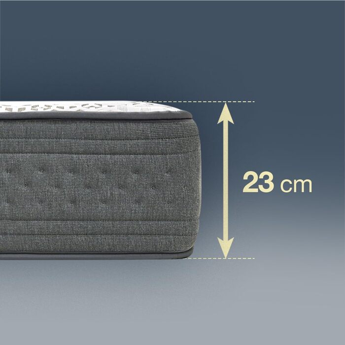 Матрац KUO Dream - DreamFlex Віскоеластичний Ергономічний та повітропроникний Літній/Зимовий бік Висота 23 см Поперекова підтримка, 90 x 200 см