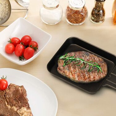 Сковороди для раклету HengBO для аксесуарів для гриля для раклету, сковороди для раклету з антипригарним покриттям, 4 шт. и 4 квадратних сковороди для раклету