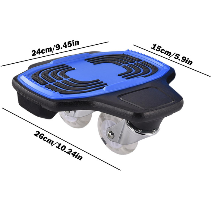 Розділений скейтборд, портативна дека для роликових ковзанів, пластини для дрифту, колеса з поліуретану з високим відскоком, скейтборд для початківців, стійкі ковзани для підлітків та дорослих, 31 дюйм, синій