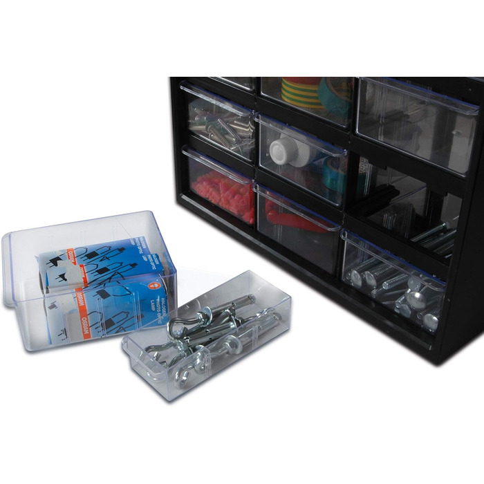 Ящик для зберігання Stanley (з 39 шухлядами, розміри 36,5 x 43,5 x 15,5 см, підходить для настінного кріплення) 1-93-981, різнокол