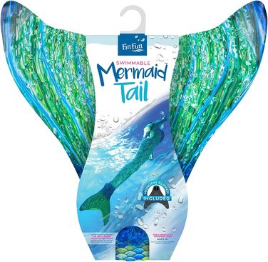 Моноласти Fin Fun Mermaid Tail для дітей віком від 14 років з посиленими кінчиками - моноласти, включаючи хвіст русалки, оригінальної якості Aussie Green Youth L
