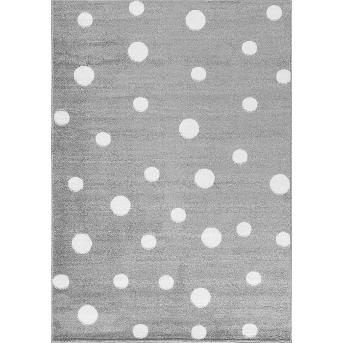 Дитячий килимок Jimri DOTS l Крапки в крапку l Печатка Oeko-Tex Колір Бежевий Синій Рожевий Дитяча кімната/молодіжна кімната (Сіри