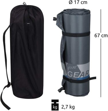 Ваш GEAR ISO 700 Самонадувний спальник 200x63x7 см Водонепроникний термокилимок Надувний матрац Надувне ліжко