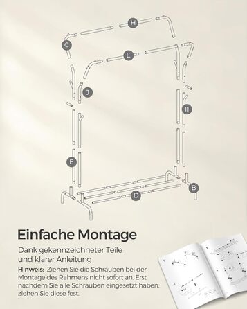 Вішалка для одягу на колесах, 2 шт. анги для одягу, Гардеробна штанга, Вішалка для одягу виготовлена з сталевих труб, Вантажопідйомність до 100 кг, Ширина 103,5 см, Багатофункціональне місце для зберігання, Чорний HSR107B01 Чорний 2 шт. анги