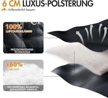 Крісло для кемпінгу Portal, складне, суперм&39яке, вантажопідйомність 150 кг, складне рибальське крісло XXL, товсто оббите з підлокітниками, м&39яке вуличне крісло, чорне