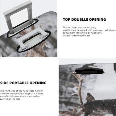 Чохол для валізи Засніжений Олень, еластичний захист від подряпин та пилу, чорний, розмір 90