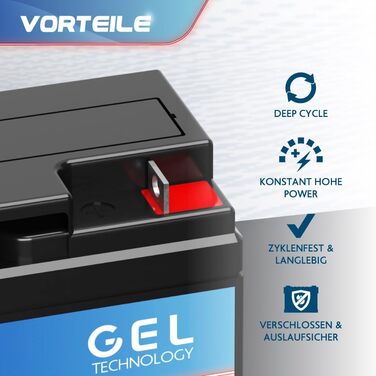 Свинцево-кислотний гелевий акумулятор NRG 12V 22Ah, професійний, циклічний, герметичний, замінює LC-RD1217P LC-X1220P 20Ah 21Ah 18Ah 19Ah