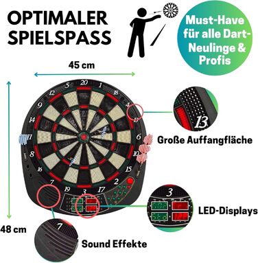 Найкращий спортивний електронний дартс у Ковентрі Електронний дартс зі світлодіодними дисплеями Електронний дартс з 12 дартсами та запасними наконечниками Високоякісний дартс-машина для 16 гравців