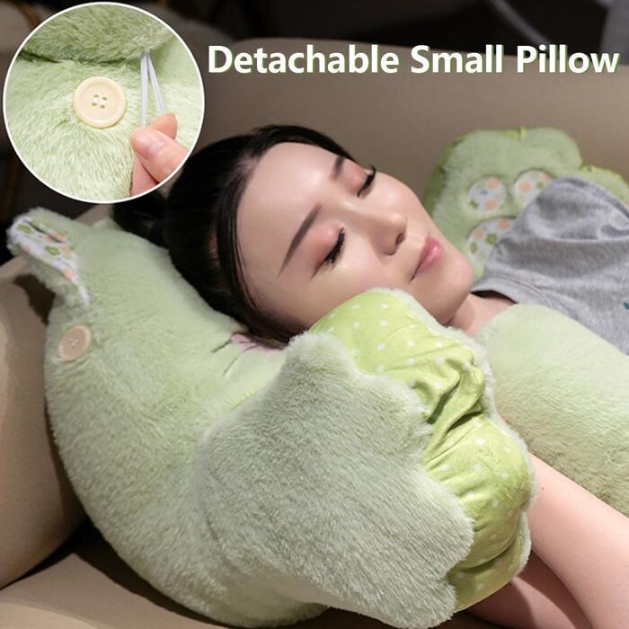 Плюшева подушка для читання з котом поперекова підтримка, мяка подушка зі знімним валиком для шиї та підлокітником, подушка для спини для ліжка/дивана, ідеально підходить для читання, перегляду телевізора, ігор (біла, 80 см Д x 50 см В) Біла 31,5&39 Д x 1