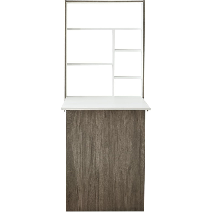 Настінний розкладний стіл Greve, розкладний стіл, настінний розкладний стіл з місцем для зберігання, настінний стіл, розкладний стіл, кухонний стіл, обідній стіл, білий/під дерево